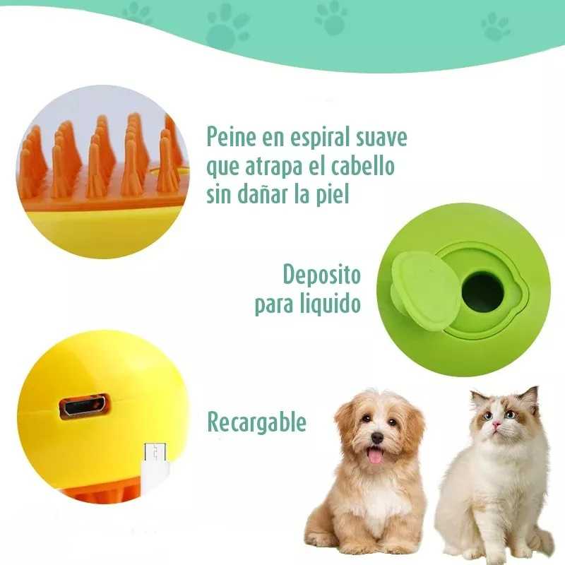 Cepillo Para Mascotas Vapor